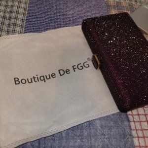 Boutique De FGG Elegant Crystal Evening Bag purple